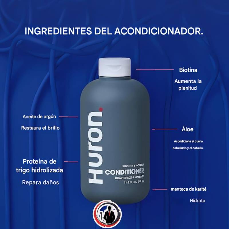 Huron Hair Duo | Juego de champú y acondicionador nutritivo para hombres