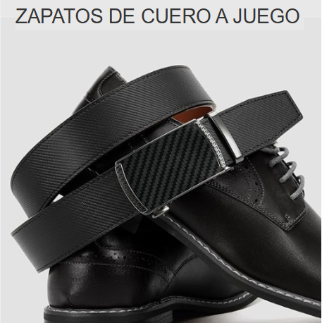 Cinturón de cuero con trinquete para hombre, ajuste personalizable, estilo sin esfuerzo