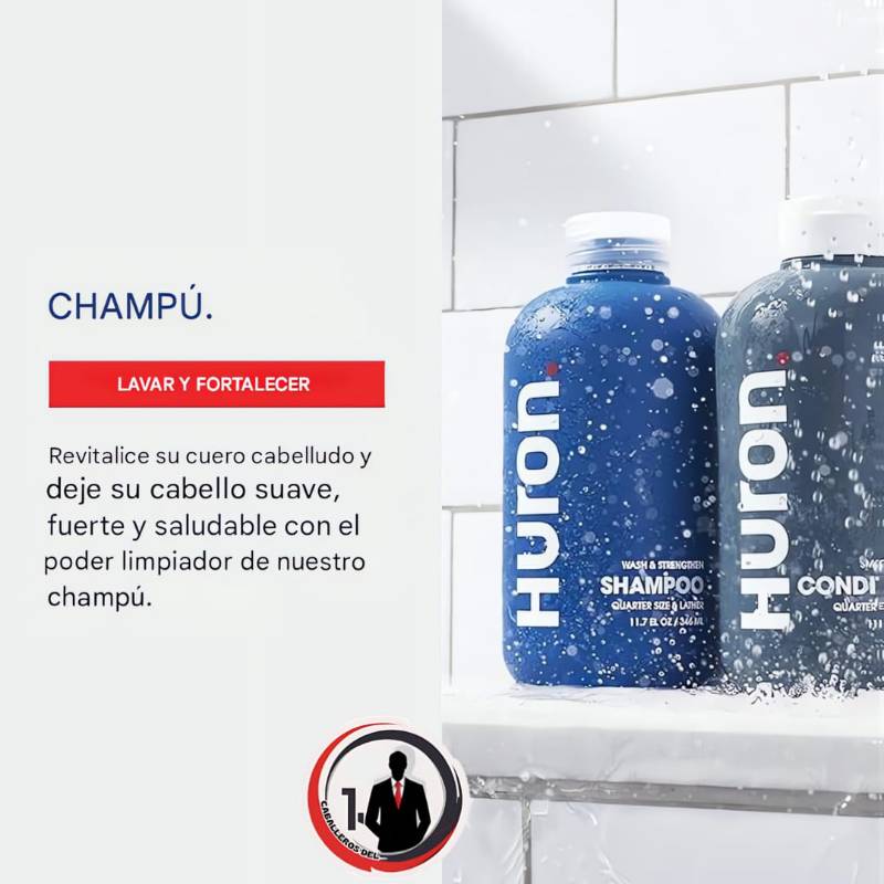 Huron Hair Duo | Juego de champú y acondicionador nutritivo para hombres