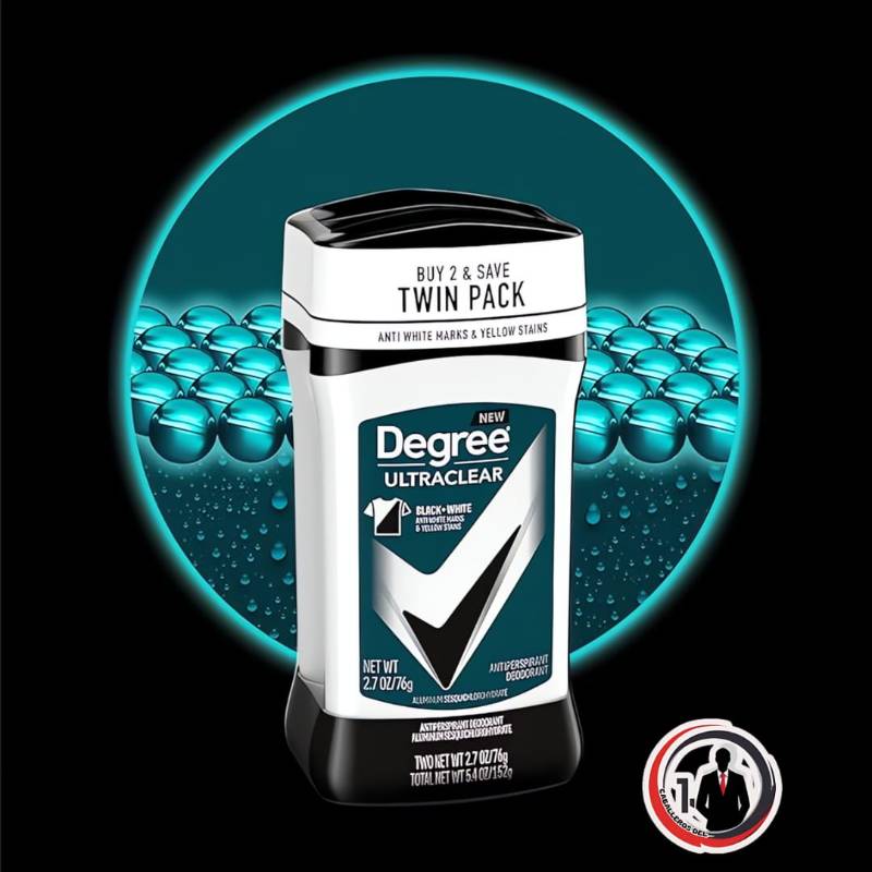 Desodorante antitranspirante UltraClear para hombre, color negro y blanco, 2 unidades, protección contra el sudor y el olor de 72 horas