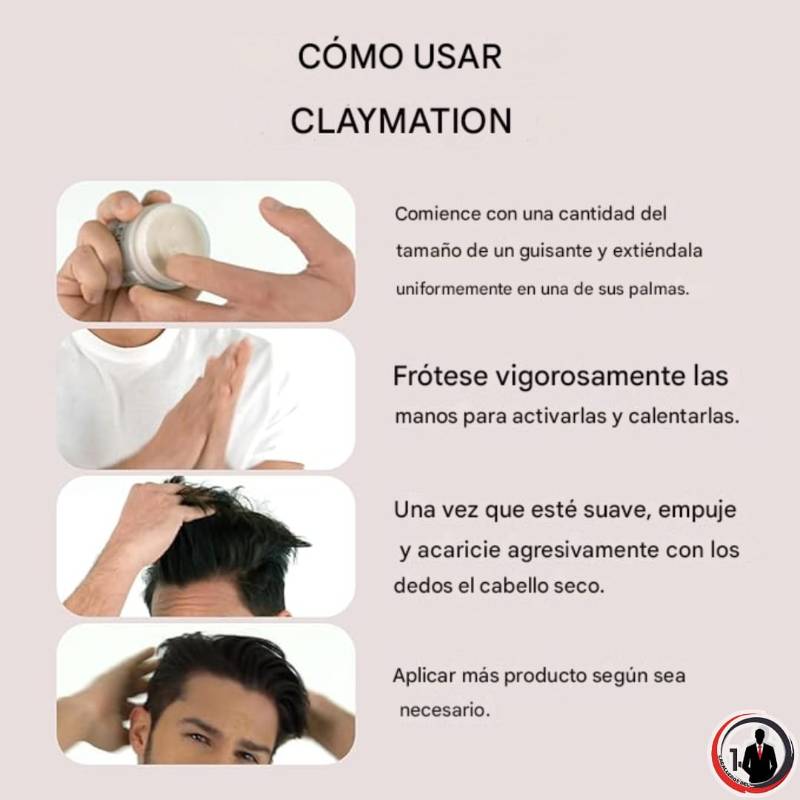 Arcilla para peinar el cabello de alta calidad para hombre, agarre súper alto, acabado mate, 2 onzas