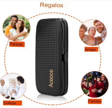 Set profesional de aseo de manicura, pedicura con cortaúñas, 18 en 1, de acero inoxidable, Negro