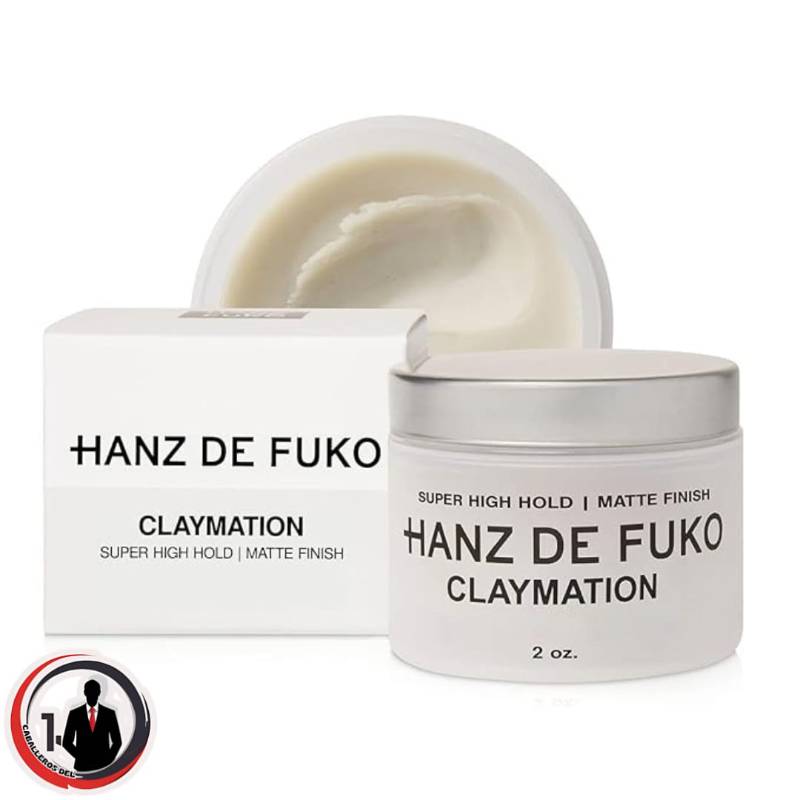 Arcilla para peinar el cabello de alta calidad para hombre, agarre súper alto, acabado mate, 2 onzas