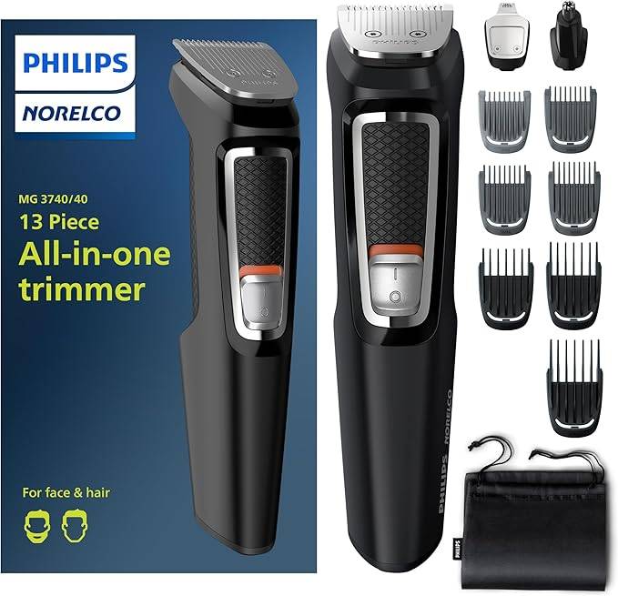 Philips Norelco Multi Groomer 3000 MG3740/40 - Máquina de afeitar todo en uno, kit de aseo para hombre