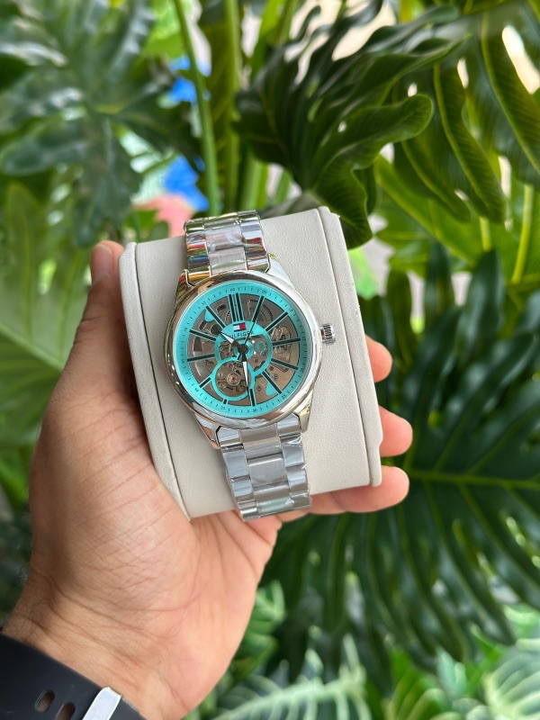 TOMI HILFIGER 
AUTOMATIC 
NEW ARRIVAL 
GOOD QUALITY 
STAINLESS STEEL CHAIN