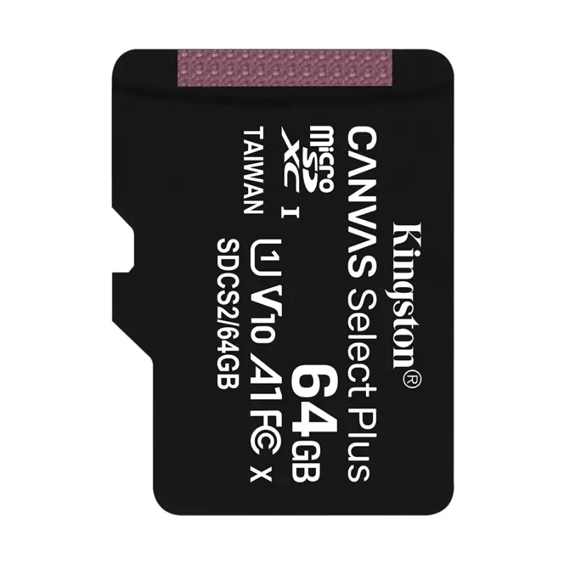 Kingston Canvas Select Plus 64GB MicroSD Memory Card with Adapter #SDCS2/64GB
