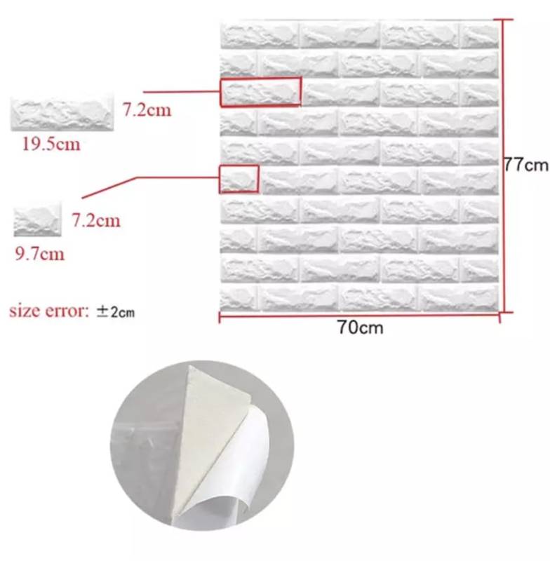 3D Brick Thick Wall Sticker