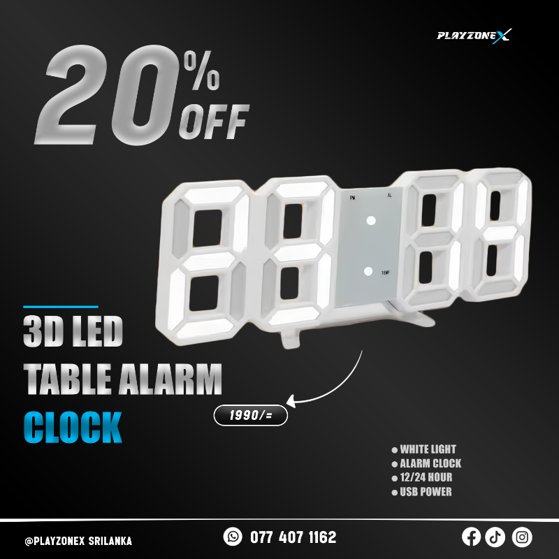 3D LED Digital Table Clock