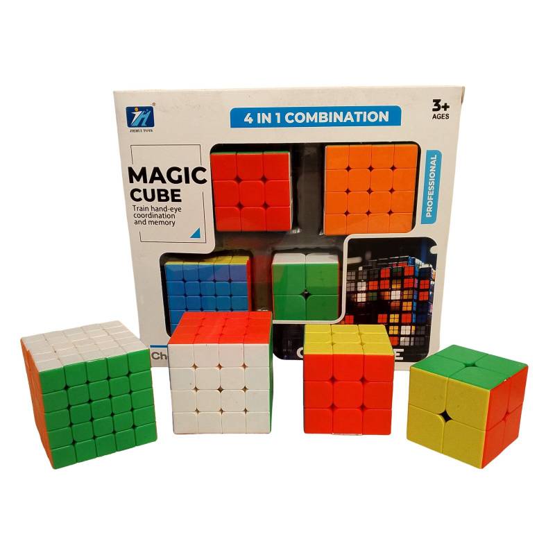 (JH-6012) Magic Cube 4 Differnt Model Box