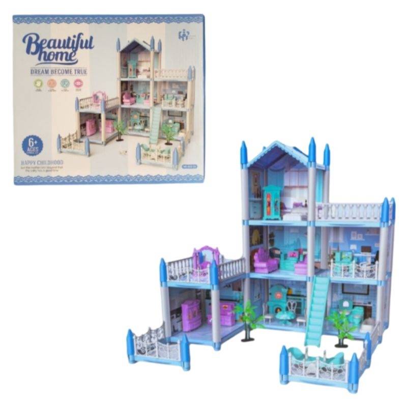 (862-06) Beautiful home Doll House Block Set2