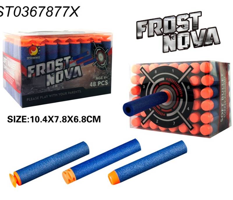 (2272) Eva Bullet,48Pcs/Pvc Box