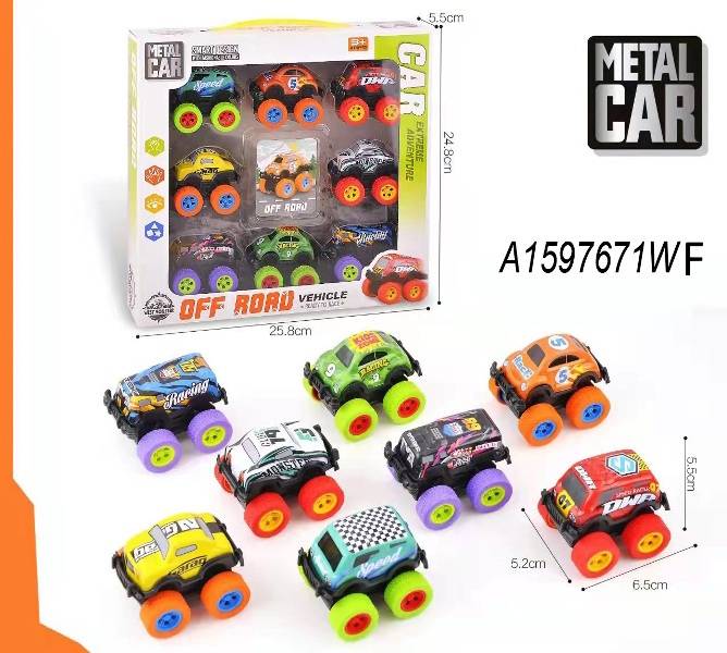 (XL1108) P/B Metal Car Set 8Pcs/Wb F/P