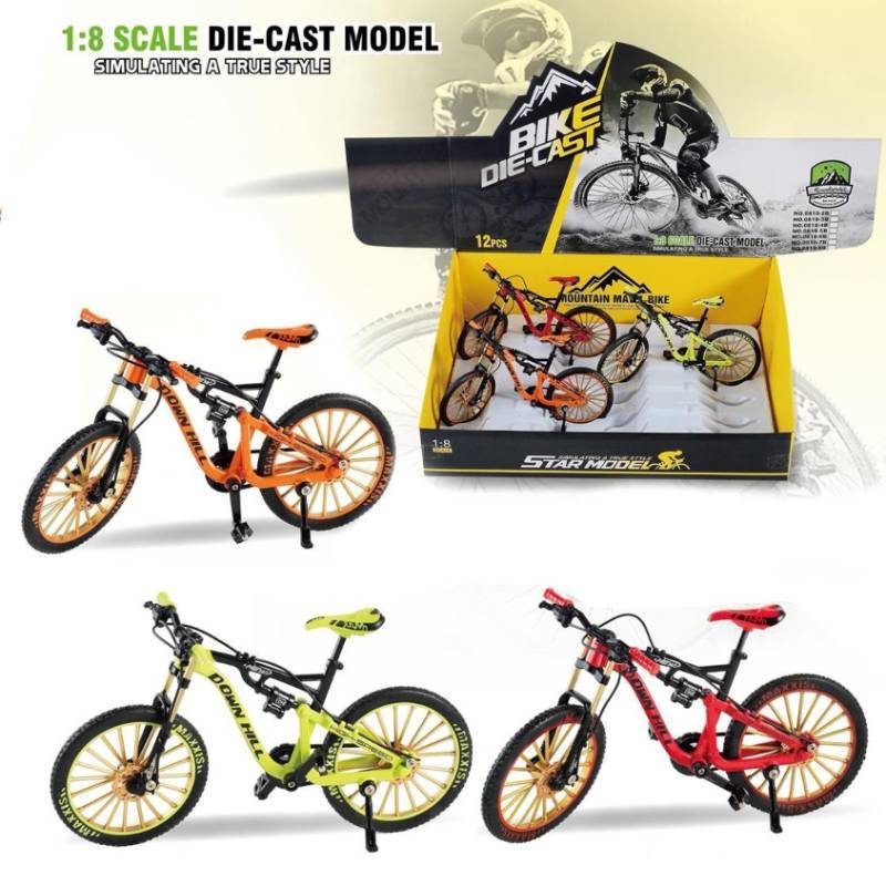 (2025A) 1:8 Die Cast Bicycle 3 Colour Mix 12 Pc