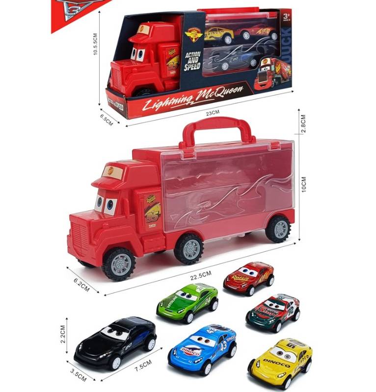 (3788-299) F/W Truck,W/3Pcs P/B Metal Car,T.Bx