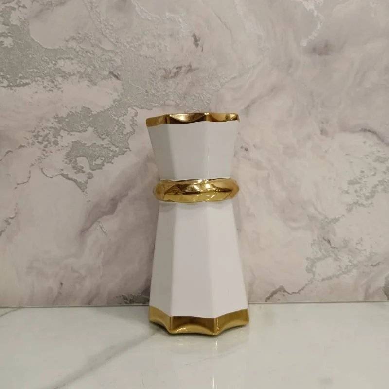 (TPM-433) White Vase 3 Size- S