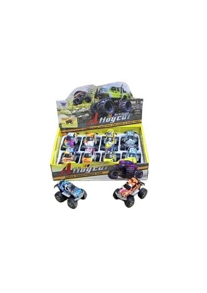 (K123A12) 1:43 Die Cast P/B Car 4 Asst 4 Crls 8Pcs