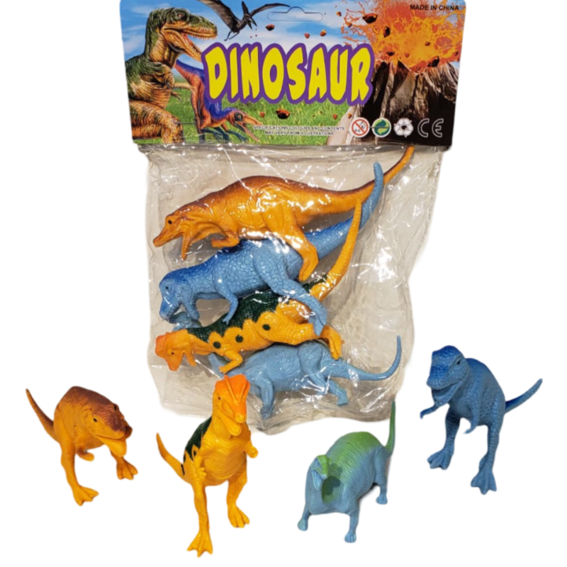 (836H-2B) 6 Inch Dinosaur Set 4 Asst Mxi 4Pcs/Pvh