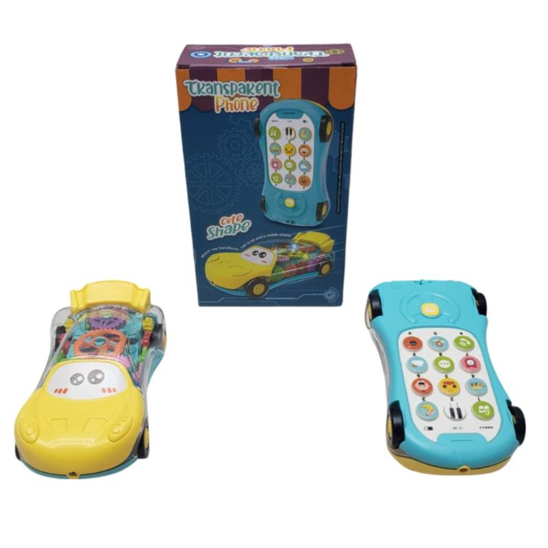 (3216) Transparent Car Phone,W/Light,Music