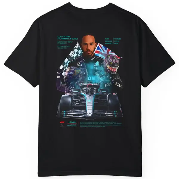 Lewis hamilton  Tee Black
