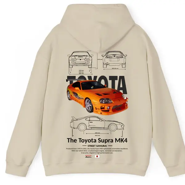 Toyota Supra MK4 Hoodie Beige