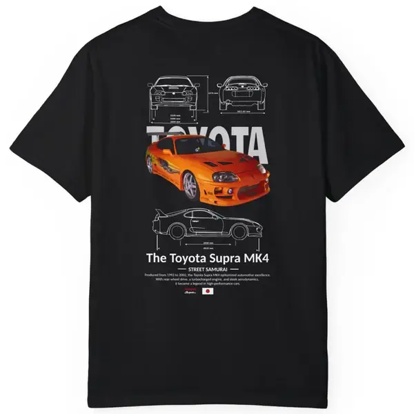 Toyota Supra MK4 Tee Black