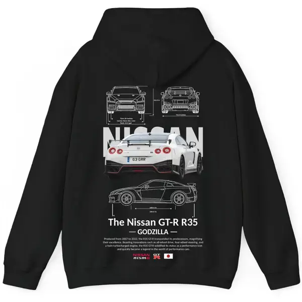 Nissan GTR R35 Hoodie Black