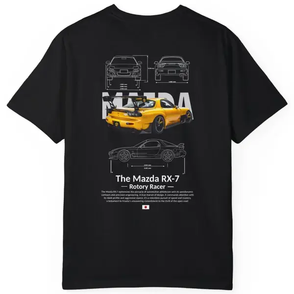 Mazda RX7 Tee Black