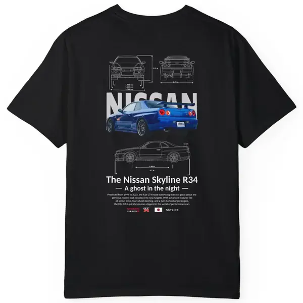 Nissan GTR R34 Tee Black