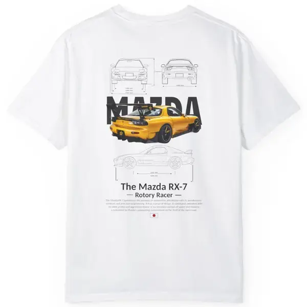 Mazda RX7 Tee White