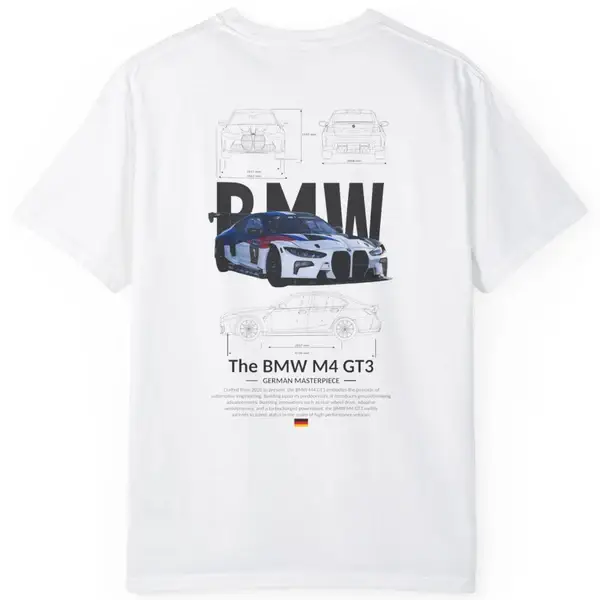 BMW M4 GT3 Tee White