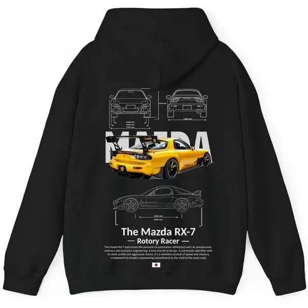 Mazda RX7 Hoodie Black