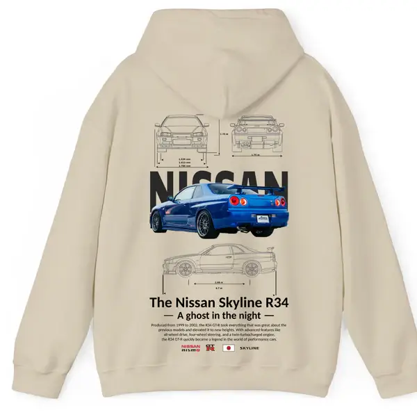 Nissan GTR R34 Hoodie Beige