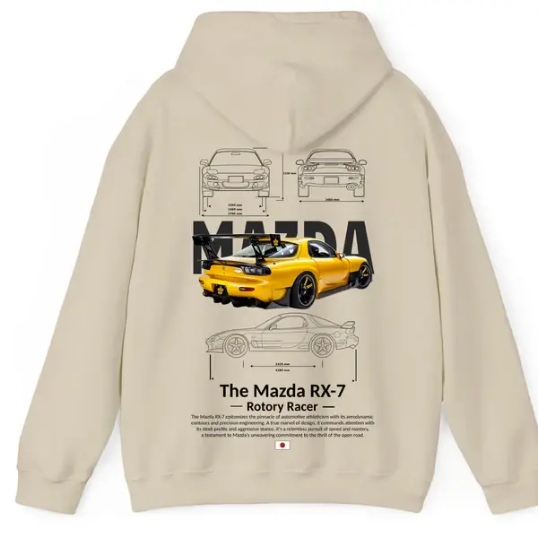 Mazda RX7 Hoodie Beige