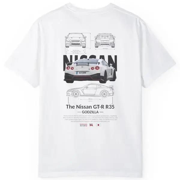 Nissan GTR R35 Tee White