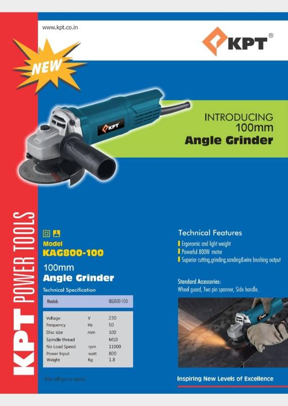 KPT KAG 800-100 Angle Grinder 800w