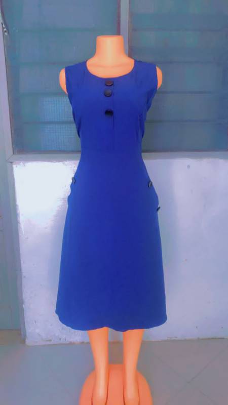 Blue Straight Dress