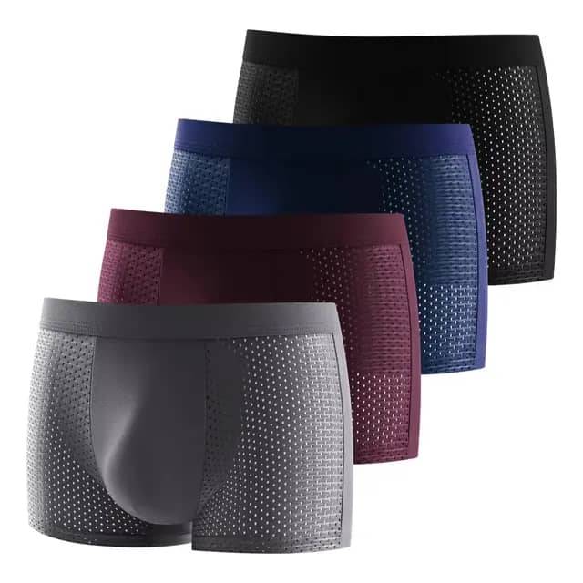 ❄ Kit 4 Boxers Slip en Fibre de Bambou