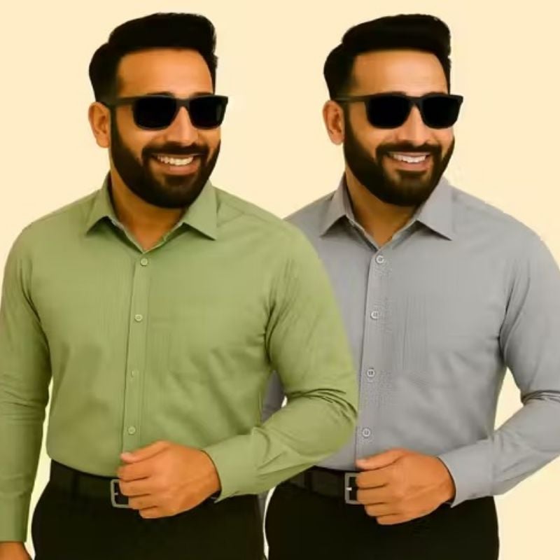 Stylish Solid Men's formal Shirts Combo