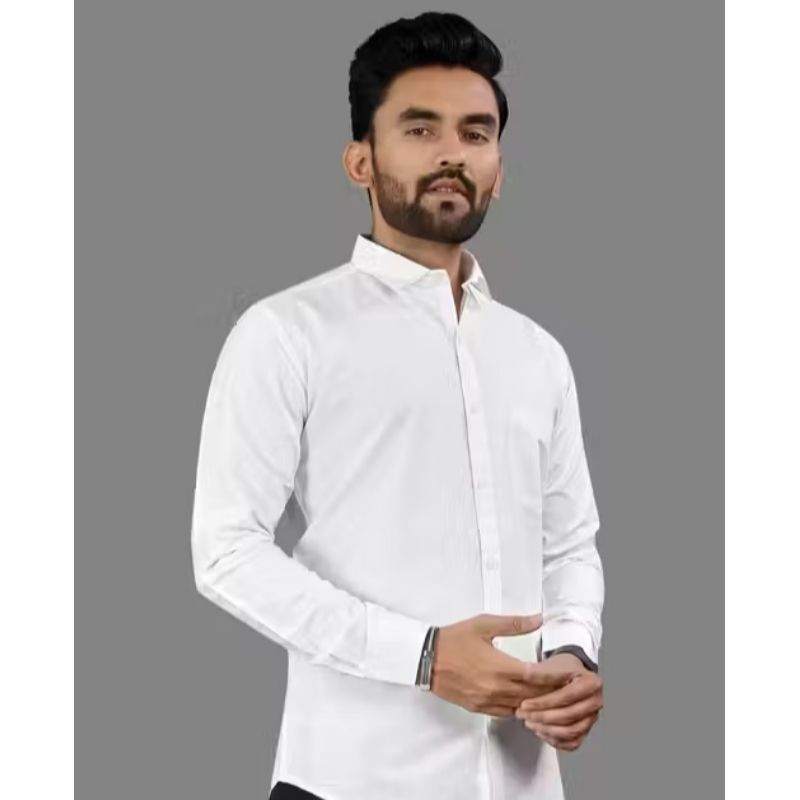 Stylish Men’s Solid Cotton Shirt | Office & Party Wear Outfit