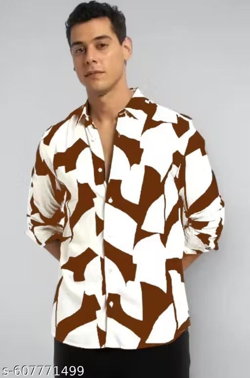 Radiance Creation Men’s Rayon Floral Printed Full Sleeve Shirt | Trendy Casual, Festive & Party Wear Regular Fit Shirt for Men