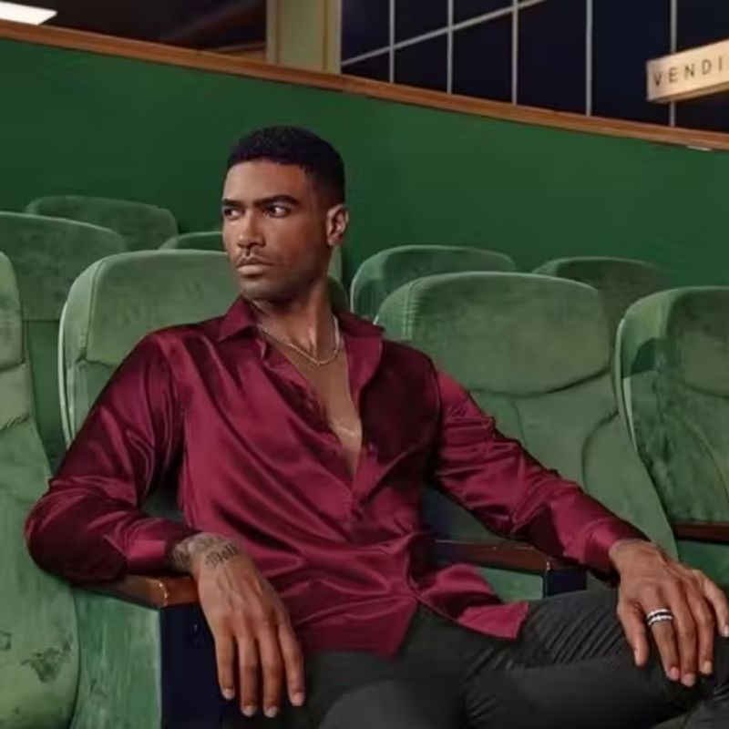 Men's New Fashionable Regular/Stylish Fit Plain Solid Spread Collar Casual Shirt - Nevyblue & Marun