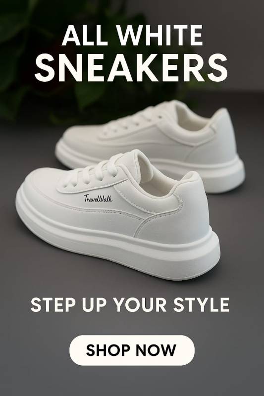 Formal all white sneakers