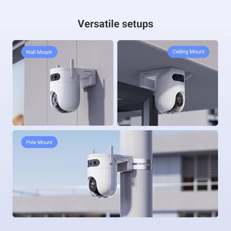 H9C WIFI 3MP + 3Mp Camera with Installation and 128GB SD Card