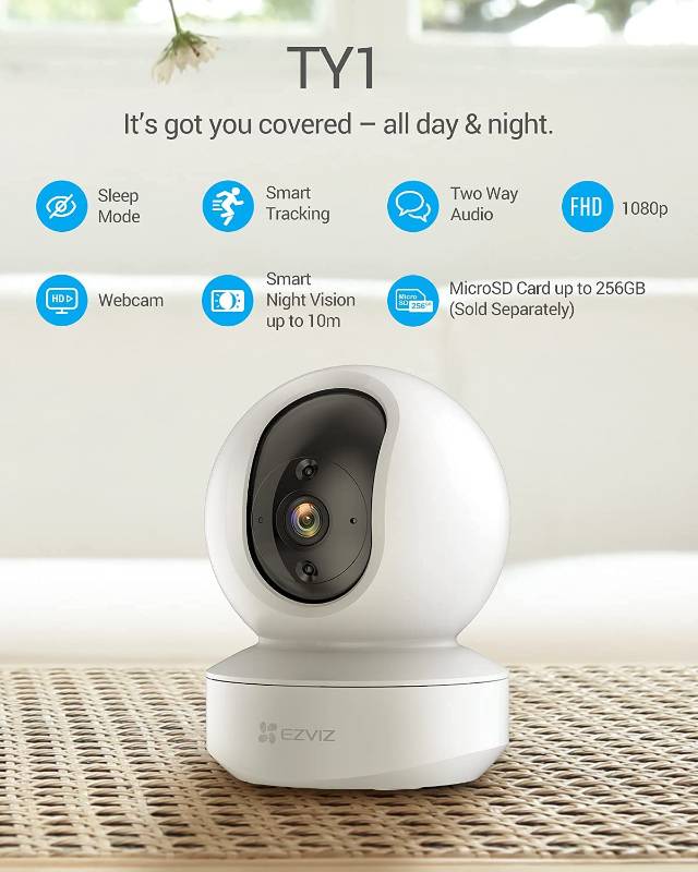 TY1 2MP Camera with Installation and 128GB SD Card