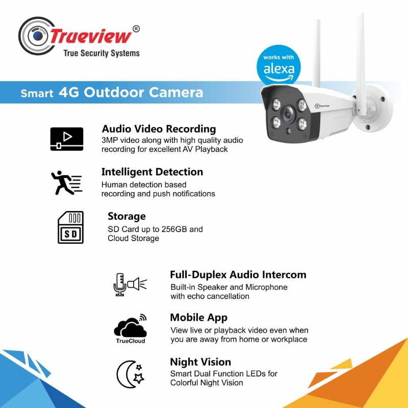 Truview Bullet 4G Camera with Installation and 128GB SD Card