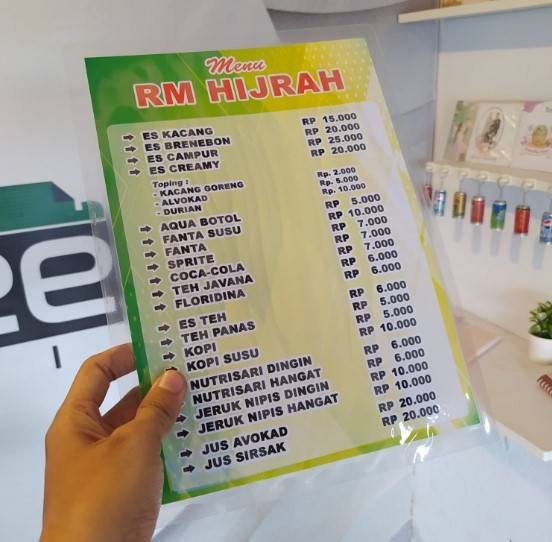 DAFTAR MENU + LAMINATING PRESS