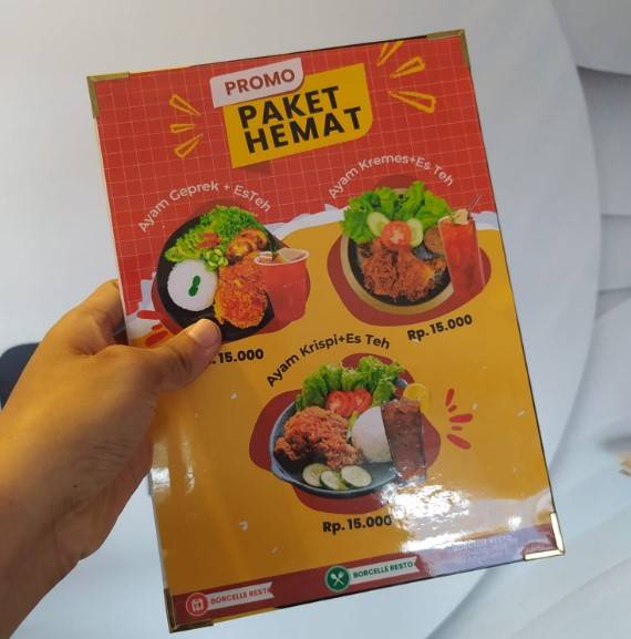 MENU BOARD SINGLE HARD COVER