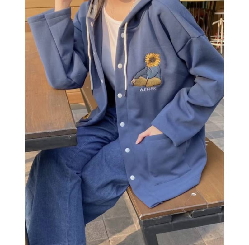 Jaket oversize Rainy Sunny Deep Blue by nunananu