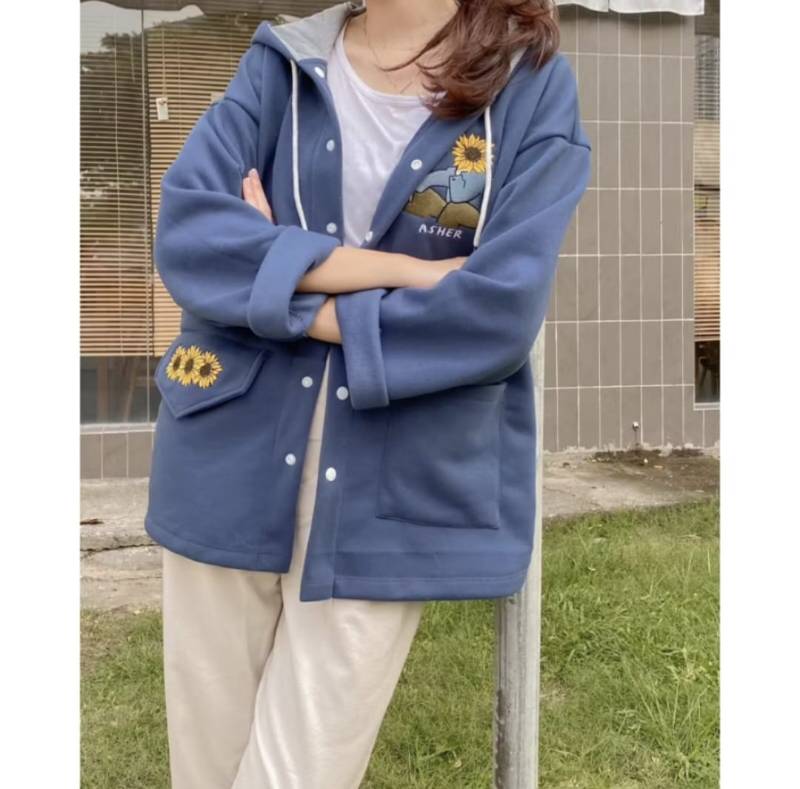 Jaket oversize Rainy Sunny Deep Blue by nunananu