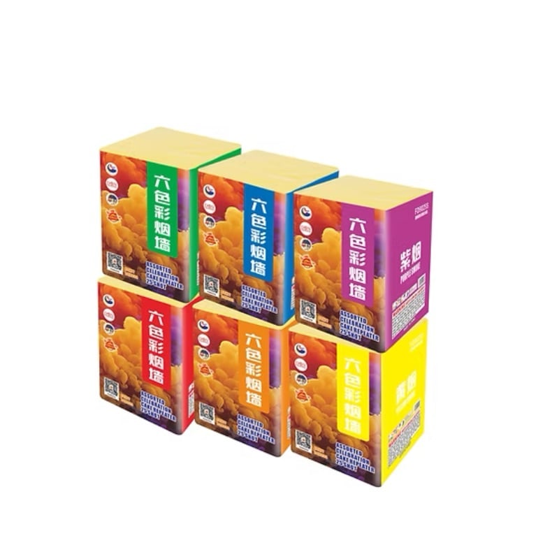 M180 | 9寸25发日光烟雾盆花(六色-连线) | 9"25 Shoot Daylight Smoke(6 Colours-Combine)